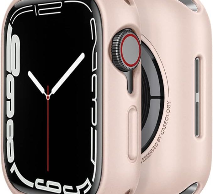 Caseology Nero Designed For Apple Watch Case (45mm, 44mm, Series 7, 6, Se, 5, 4 Pink)