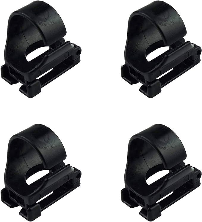 4 Pack Black Plastic Snorkel Clip Replacement for Snorkeling and Scuba Diving