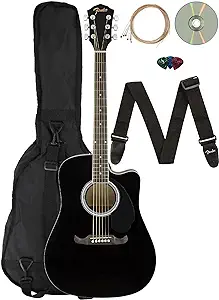 Fender FA-125CE Dreadnought Cutaway Acoustic-Electric Guitar Bundle