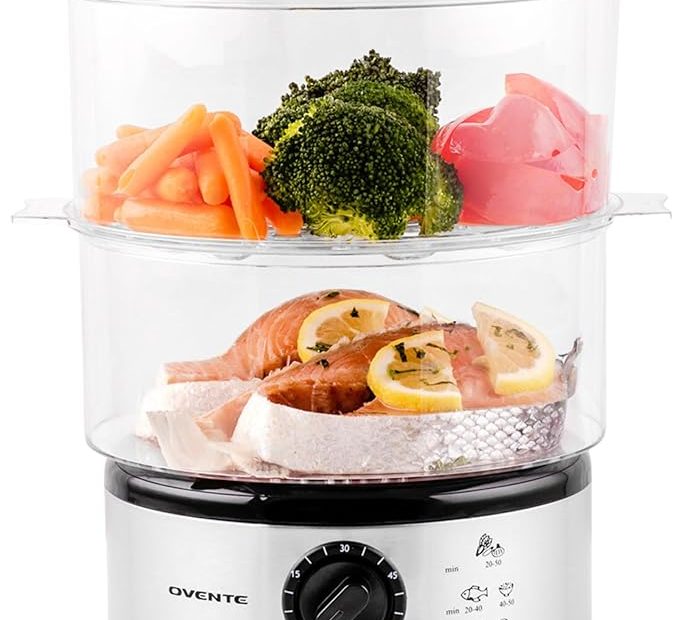 Ovente 2 Tier Electric Food Steamer (fs62s)