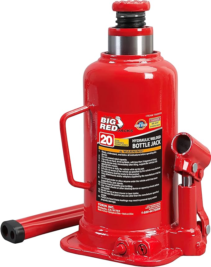 BIG RED Torin Hydraulic Welded Bottle Jack, 20 Ton